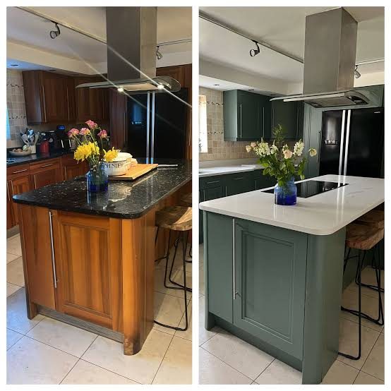 Kitchen spraying before and after